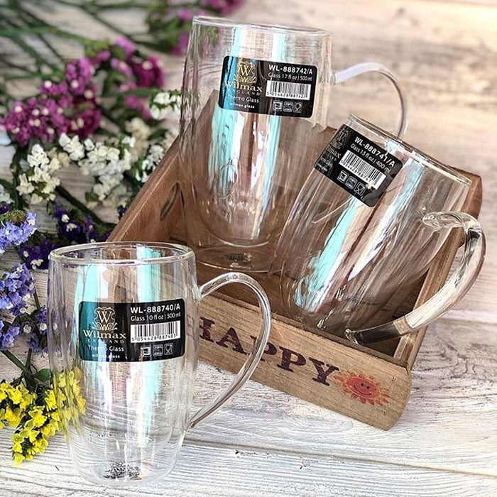 Wilmax Thermo Glass Double Wall Cup 300 Ml One-Piece 6 Wilmax Thermo Glass Double Wall Cup 300 Ml One-Piece