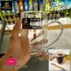 WILMAX THERMO GLASS Double Wall Cup 400 ML ONE-Piece
