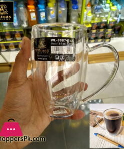 WILMAX THERMO GLASS Double Wall Cup 400 ML ONE-Piece