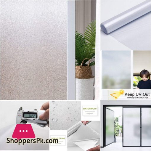 Window Film Frosted Opaque Glass Film Privacy Protection Glass Sticker Living Room Bedroom Home Decoration Size : 60 CM x 1 Meter 
