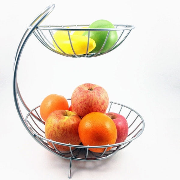 2 Tiers Stainless Steel Fruit Basket