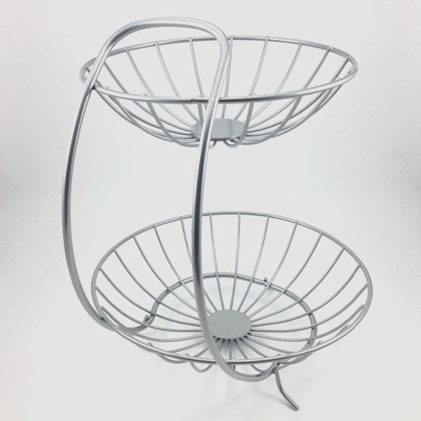 2 Tiers Stainless Steel Fruit Basket