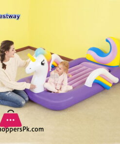 Bestway Airbed Inflatable Unicorn Dreamchaser Comfort Air Mattress With Backrest For Kids Furniture - 67713