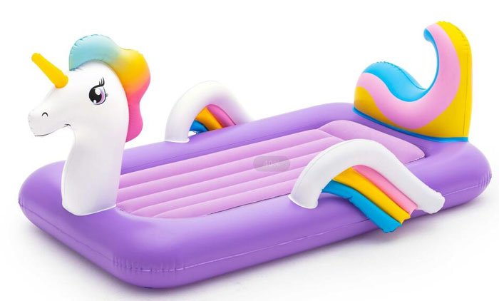 Bestway Airbed Inflatable Unicorn Dreamchaser Comfort Air Mattress With Backrest For Kids Furniture - 67713