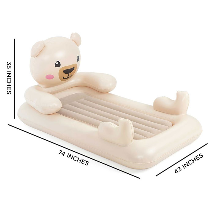 Bestway Dreamchaser Teddy Bear Kids Airbed Toddlers Inflatable Bed - 67712