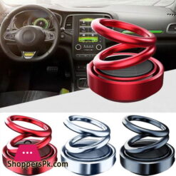 Car Solar Powered Rotating Air Freshner Double Ring 360 Degree Rotating Suspension Aromatherapy