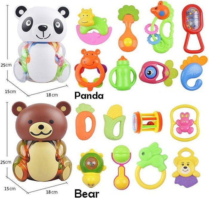 Cute Panda Rattle Set 8 Pcs Box Cum Piggy Bank 4 Cute Panda Rattle Set 8 Pcs Box Cum Piggy Bank
