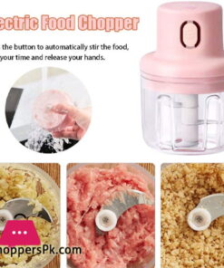 Electric Mini Grinder Food Chopper, 250 ML USB Charging Portable Electric Kitchen Masher, Chili Ginger Onion Vegetable Fruit Mincer Blender for Food