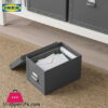 Ikea FJALLA Storage Box With Lid, Dark Grey 18x26x15 cm