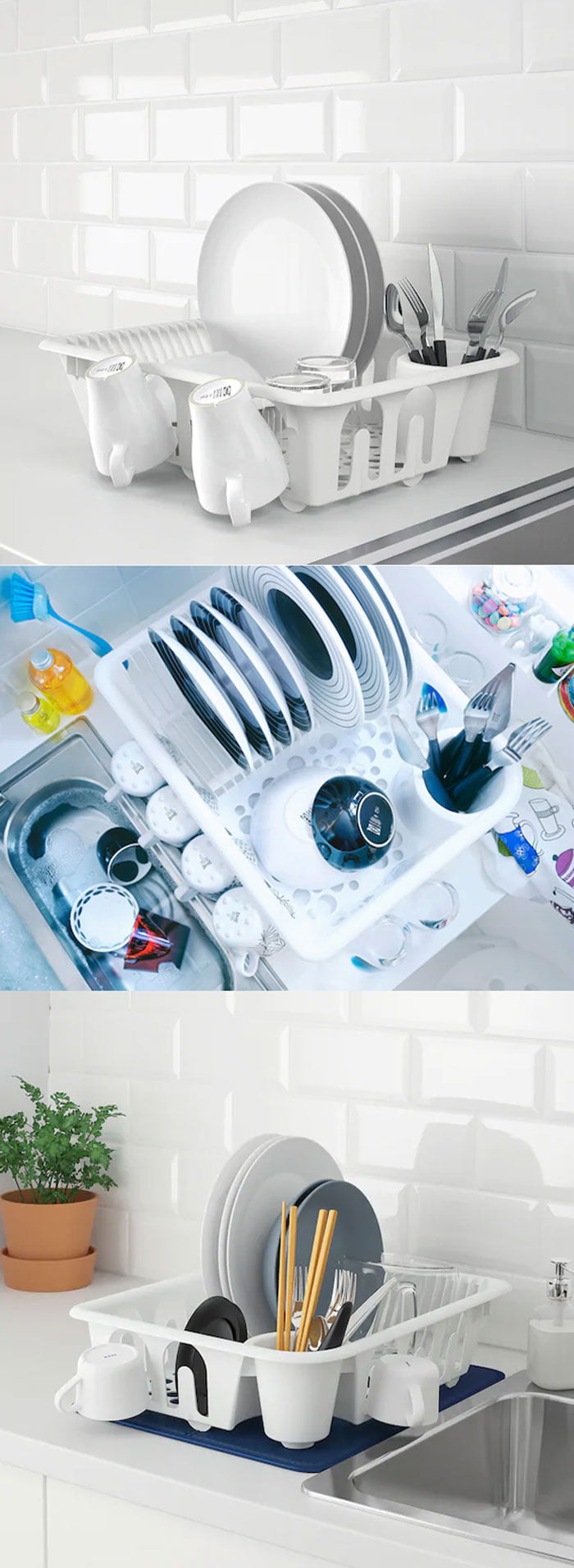 Ikea Flundra Dish Drainer White
