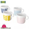 Ikea FRAMKALLA Mug Mixed Patterns 21 cl Pack of 4