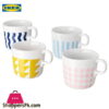 Ikea Framkalla Mug Mixed Patterns 21 Cl Pack Of 4