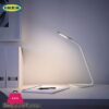 Ikea HARTE LED Work Lamp White Silver Colour