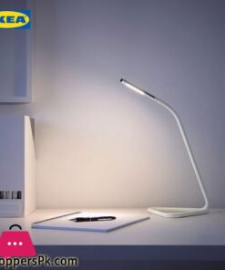 Ikea HARTE LED Work Lamp White Silver Colour