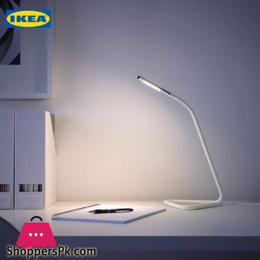 Ikea HARTE LED Work Lamp White Silver Colour
