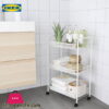 Ikea Hornavan Trolley White 26X48X77 Cm