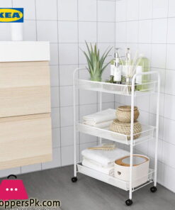 Ikea HORNAVAN Trolley White 26x48x77 cm