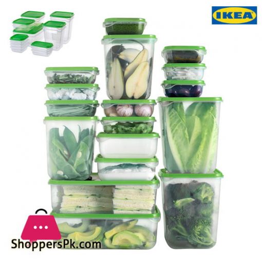 Ikea PRUTA Food Container Set of 17