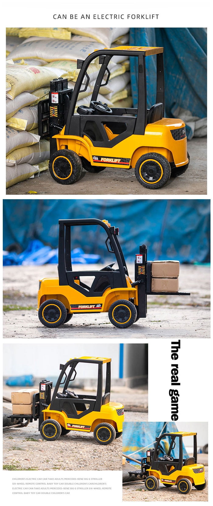 Kids Ride on Forklift Truck with Remote Control for 2 to 8 Years Kids