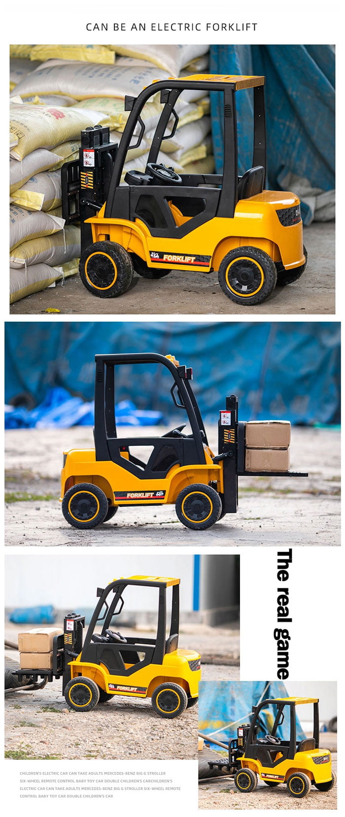 Kids Ride On Forklift Truck With Remote Control For 2 To 8 Years Kids