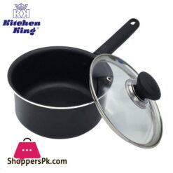Kitchen King Lumina Non-Stick Sauce Pan with Glass Lid 16cm