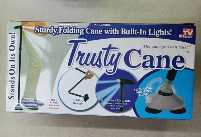 Magic Foldable Trusty Cane With Light (Black)