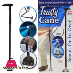 Magic Foldable Trusty Cane with Light (Black)