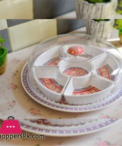 Melamine Plastic  7 Pcs Dry Fruit Plate with Cover