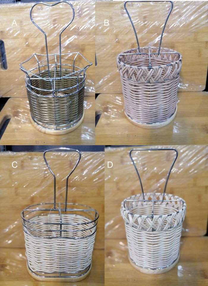Plastic Cane Cutlery Drain Storage Rack