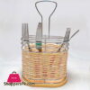 Plastic Cane Cutlery Drain Storage Rack
