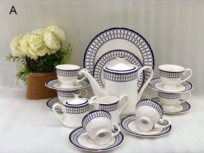 Royal Orchid Bone China 24 Pieces ( 6 Person Serving)