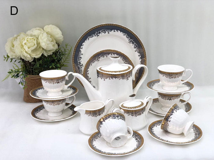 Royal Orchid Bone China 24 Pieces ( 6 Person Serving)