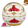 SPK Vintage Windproof Ashtray with Lids Zinc Alloy Cigarettes Ashtray Ash Holder for Outdoor and Indoor (Red Rose White)