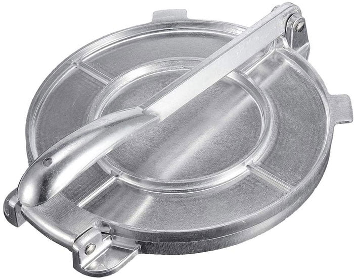 Tortita Chapati Maker - Aluminium Dough Press Heavy Duty Restaurant Tool 8 - Inch