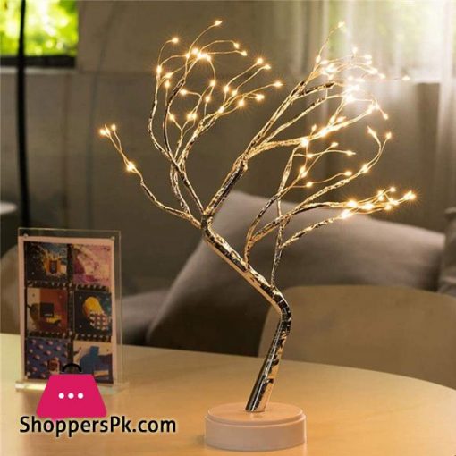 Tree Shape Copper Wire Firefly LED Lamp 108 LED