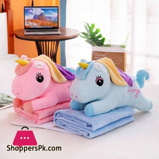 Unicorn Plush Pillow & Blanket Set
