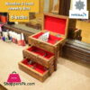 Wood 3 Level Jewellery Box 6 Inch