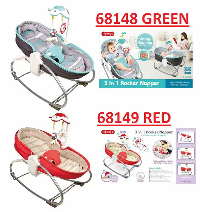 Ibaby 3 In 1 Rocker Newborn Baby Rocking Chair Multifunctional Music Electric Swing Baby Comfort Chair Baby Cradle Suitable For 0-3 Years Old 68148