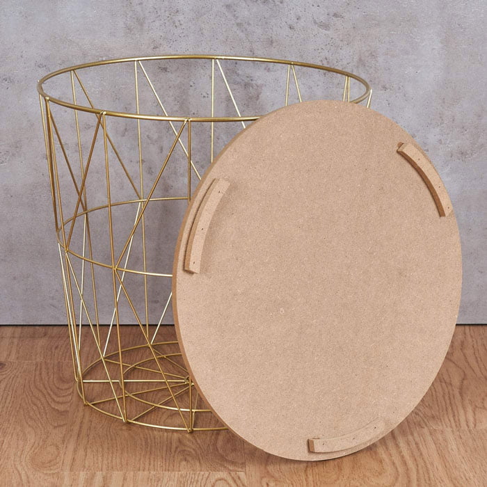 Levandeo Metal Basket / Wire Basket Side Tables, Copper, Coffee Table, Storage With Lid, Designer Decorative Table, Set Of 3