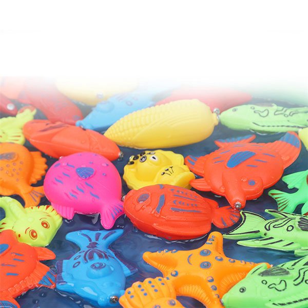 18 Pcs Children'S Fishing Toy Set Bath Toy Magnetic Fishing Toy