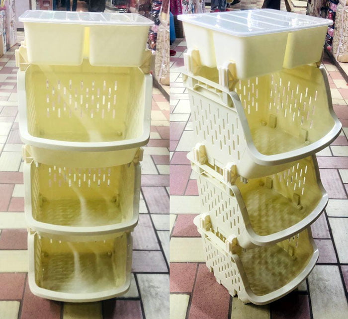 3 Tier Kitchen Organization And Storage Cabinet Containers