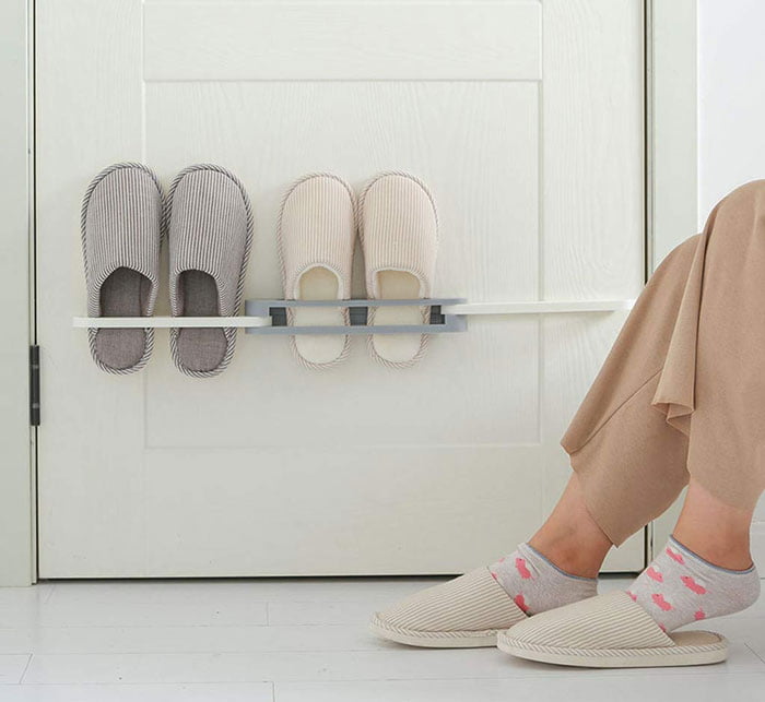3-In-1 Wall Mounted Slippers Storage