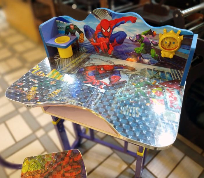 3D Kids Study Table And Chair Spiderman