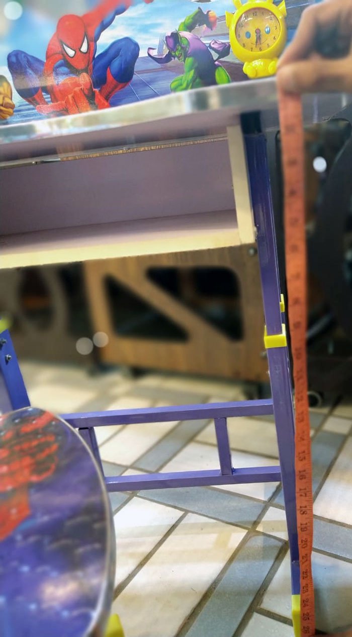 3D Kids Study Table And Chair Spiderman