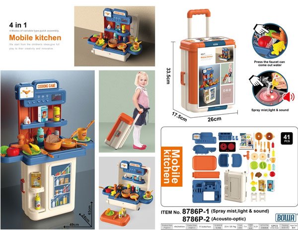 4 in 1 Mobile Kitchen Set Trolley Case