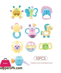 Baby Rattle Animal 10 Piece Set