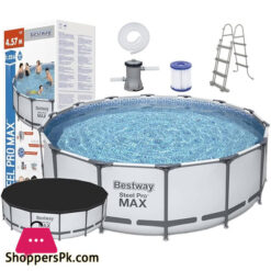Bestway Above Ground Swimming Pool Round Steel Pro Max -56438 457x122 Cm