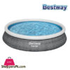Bestway Fast Set Inflatable Pool Set Round Ring Above Ground Swimming Pool - 57313