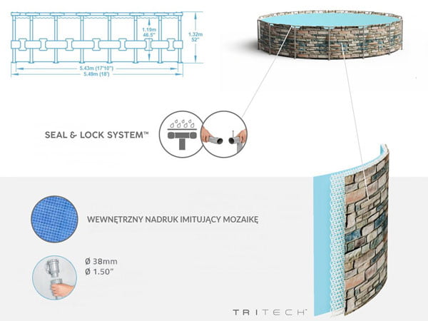 Bestway Rack Pool Stone-56886