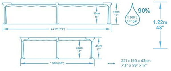 Bestway Steel Pro Splash Frame Pool-56401